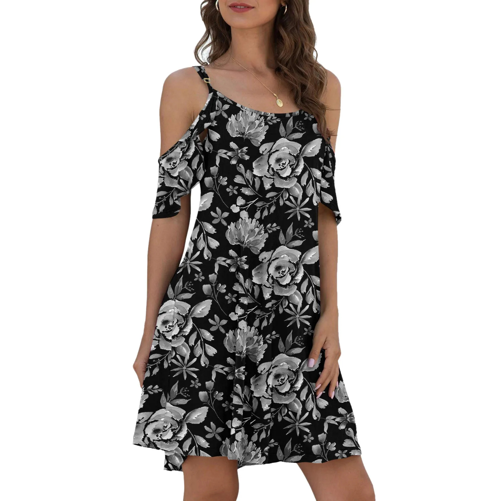 Women's Sexy Off Shoulder Mini Dress Bohemian Printed Sling Dresses Holiday Beach Sundress Boho Vestidos Casual New Female Dress
Women's Sexy Off Shoulder Mini Dress Bohemian Printed Sling Dresses Holiday Beach Sundress Boho Vestidos Casual New Female Dress