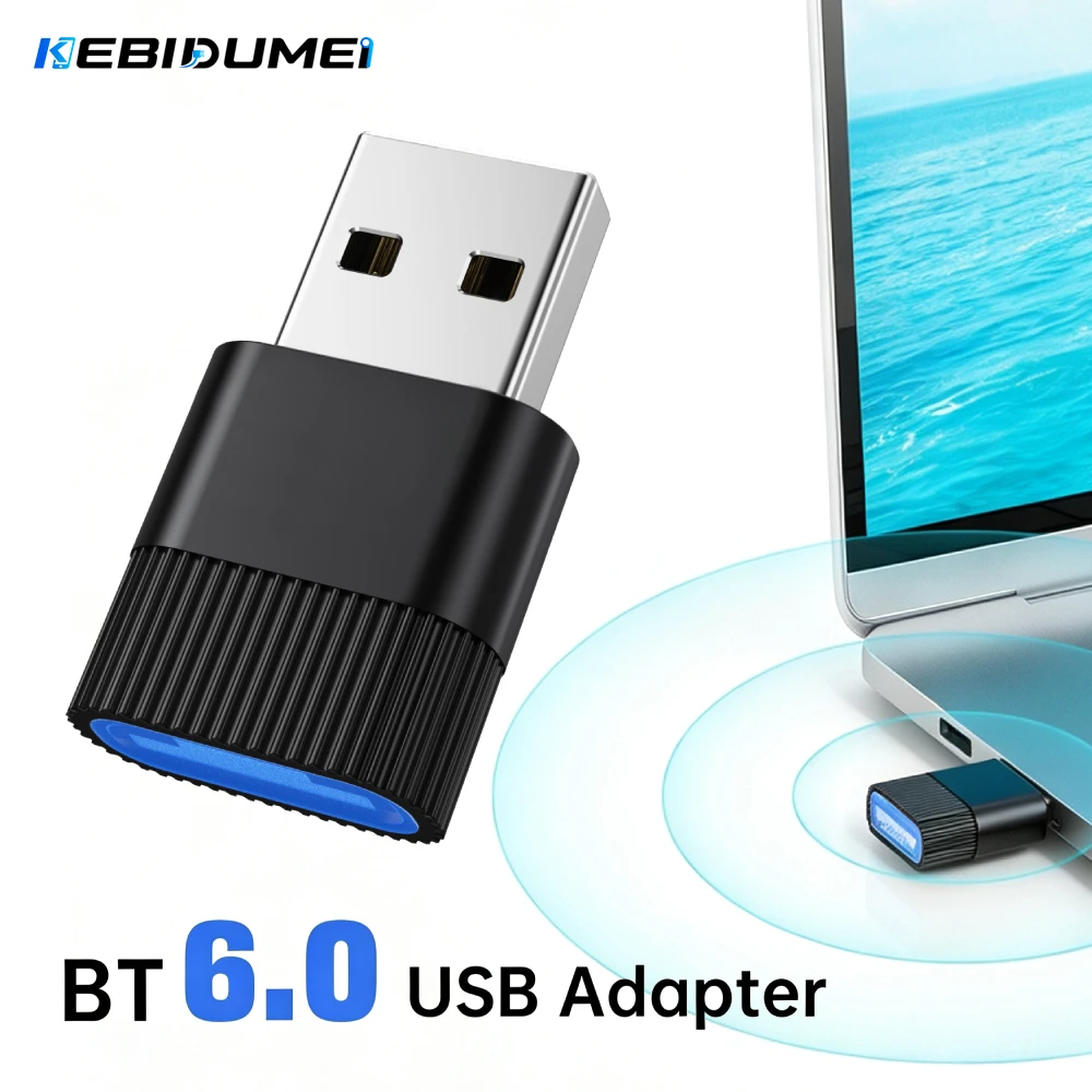 KEBIDUMEI USB Bluetooth 6.0 Adapter Bluetooth 6.0 Dongle Wireless Audio Transmitter PC Laptop Mouse Speaker for Win11/10/8.1
KEBIDUMEI USB Bluetooth 6.0 Adapter Bluetooth 6.0 Dongle Wireless Audio Transmitter PC Laptop Mouse Speaker for Win11/10/8.1