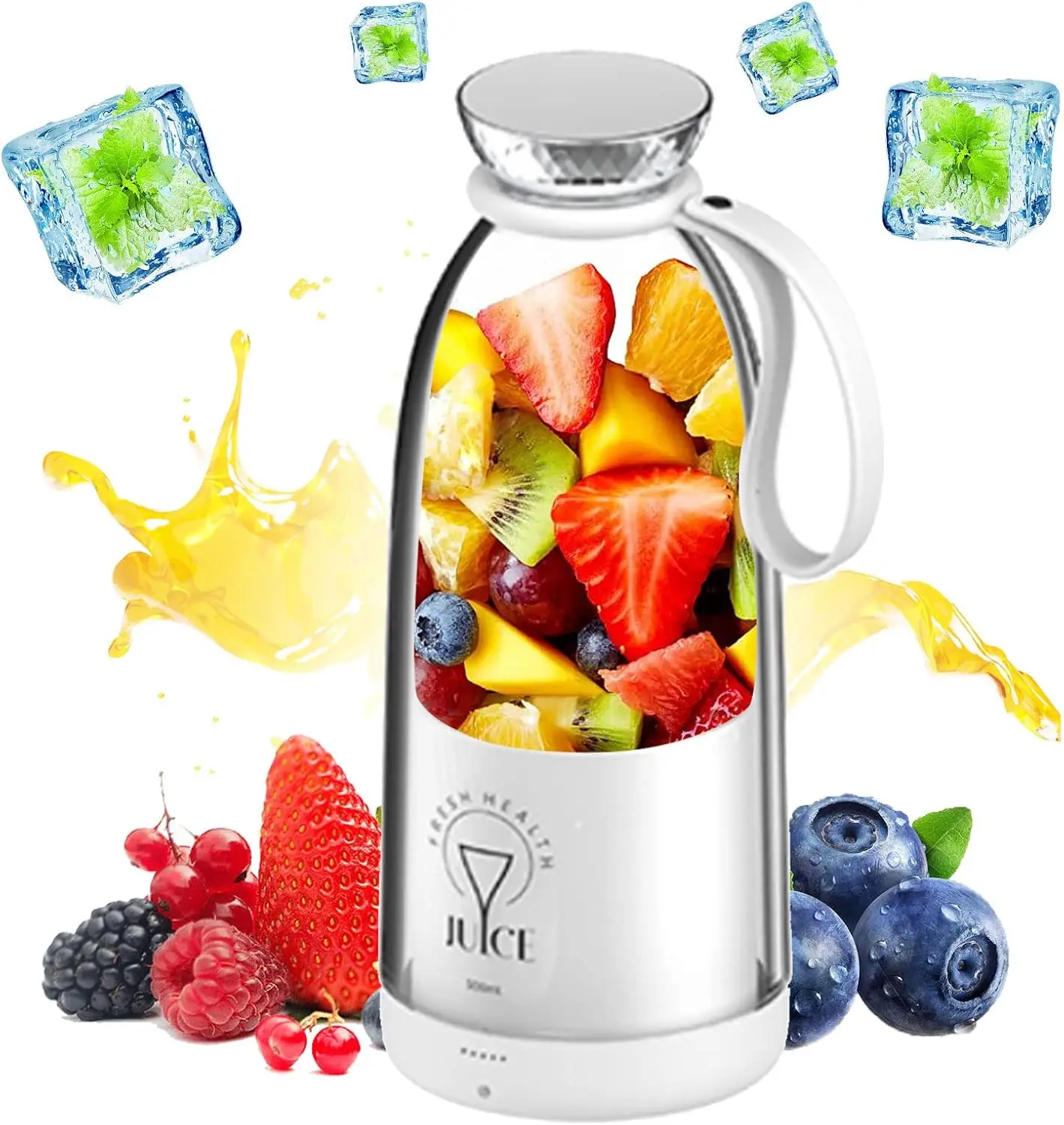 Portable Blender, 500ML Personal Blender for Shakes and Smoothies, Personal Size Blender, Traveling Fruit Veggie Juicer Cup, USB
Portable Blender, 500ML Personal Blender for Shakes and Smoothies, Personal Size Blender, Traveling Fruit Veggie Juicer Cup, USB