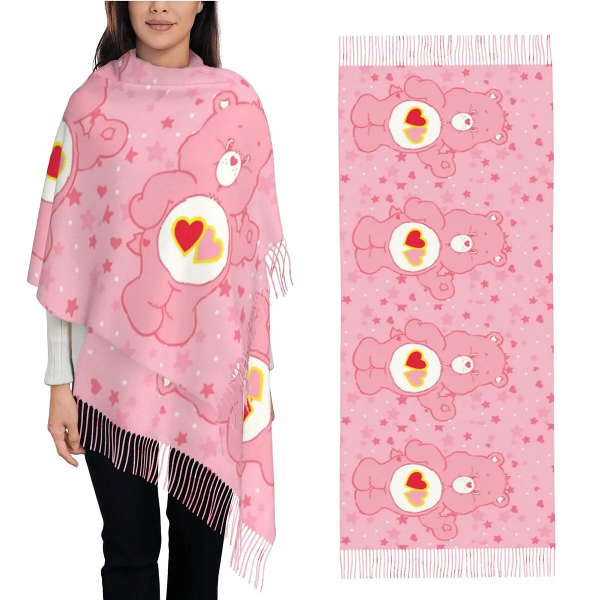 Cute Cartoon Care Bears Scarf Women Large Scarves with Long Tassel Winter y2k Cool Shawls and Wraps Outdoor Custom DIY Bufanda
Cute Cartoon Care Bears Scarf Women Large Scarves with Long Tassel Winter y2k Cool Shawls and Wraps Outdoor Custom DIY Bufanda