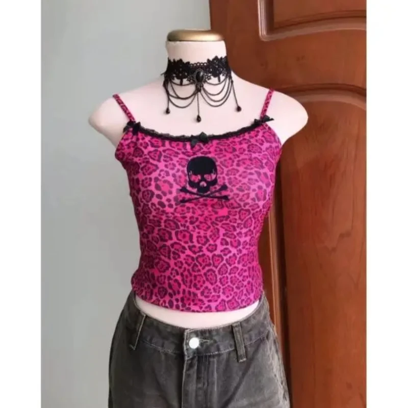 Y2k Women Tops Pink Leopard Skull Tank Top Women Casual Sleeveless Cami Lace Trim Graphic Print Top Comfortable Style Clothing
Y2k Women Tops Pink Leopard Skull Tank Top Women Casual Sleeveless Cami Lace Trim Graphic Print Top Comfortable Style Clothing