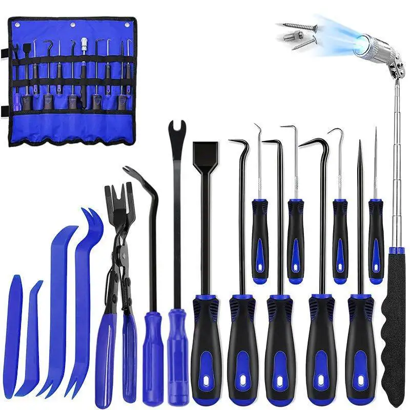 17 шт. набор инструментов для крючков и скребков, плоскогубцы для автоматического снятия зажимов, съемник заклепок, съемник заклепок, инструмент для снятия обшивки автомобиля для механика
17 шт. набор инструментов для крючков и скребков, плоскогубцы для автоматического снятия зажимов, съемник заклепок, съемник заклепок, инструмент для снятия обшивки автомобиля для механика