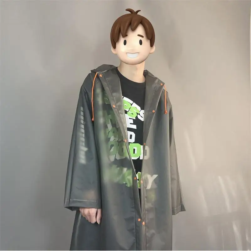 Trendy Grey Long Overall Adult Raincoat Transparent Extended Length Unisex Lightweight Breathable Disposable Outdoor Rainwear
Trendy Grey Long Overall Adult Raincoat Transparent Extended Length Unisex Lightweight Breathable Disposable Outdoor Rainwear