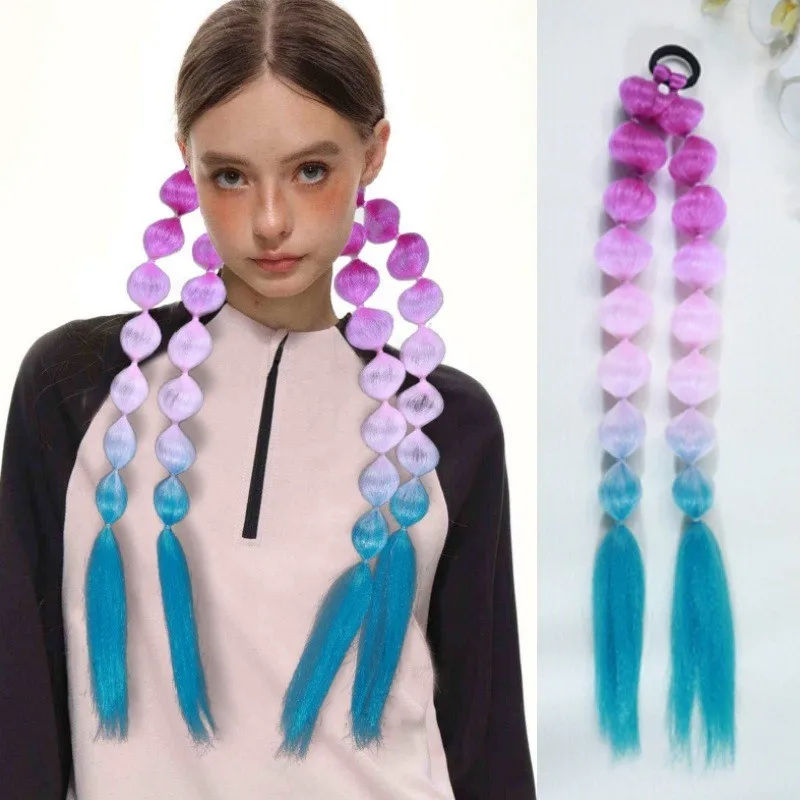 1pcs Trendy Double Bubble Braid Synthetic Wig Colorful Music Festival & Hip Hop Hairstyle Hair Accessories
1pcs Trendy Double Bubble Braid Synthetic Wig Colorful Music Festival & Hip Hop Hairstyle Hair Accessories