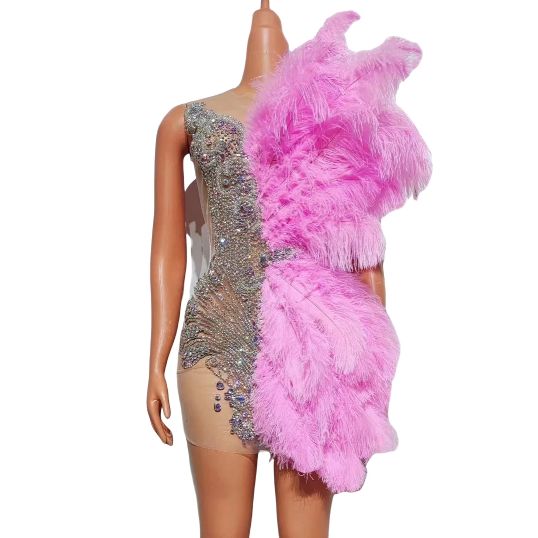Luxury Rhinestone Velvet Dress For Women Birthday Party Prom DJ DS Gogo Stage Wear Drag Queen Outfits With Feather Sleeveless
Luxury Rhinestone Velvet Dress For Women Birthday Party Prom DJ DS Gogo Stage Wear Drag Queen Outfits With Feather Sleeveless