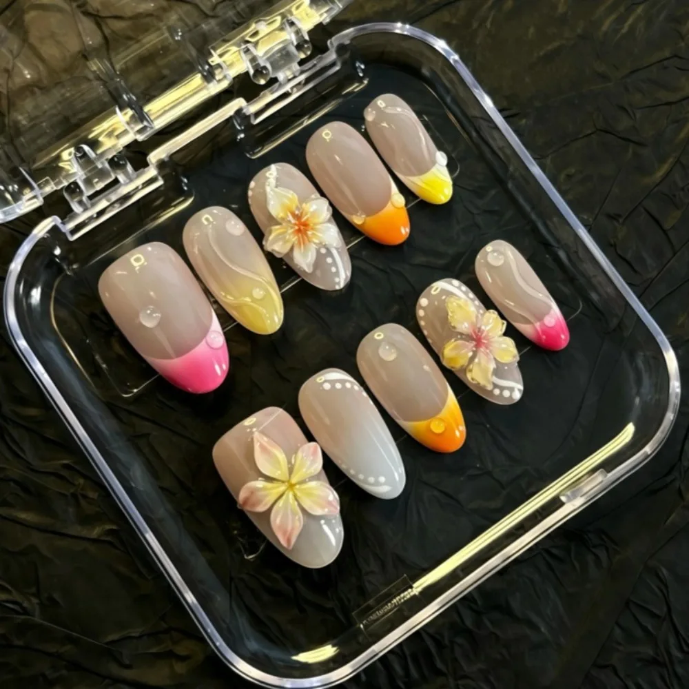 24pcs Summer Island Nail Art 3D Carving Dopamine Almond Style French Wearing Armor European and American Pure Desire Style
24pcs Summer Island Nail Art 3D Carving Dopamine Almond Style French Wearing Armor European and American Pure Desire Style