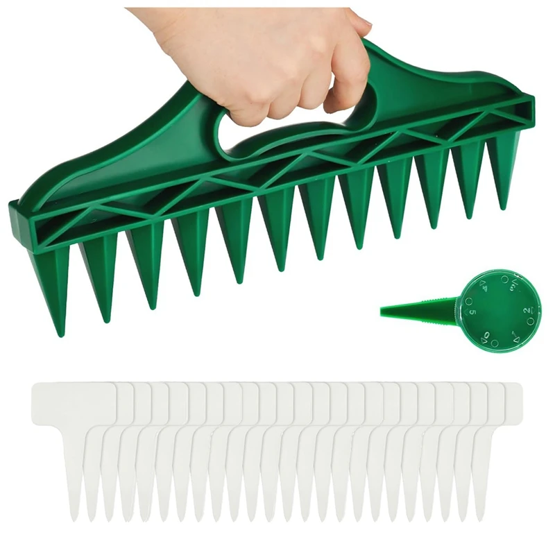 Sowing Seeds Dispenser Set,12 Holes Seed-In Soil Planter And Soil Spacer For Planting Seeds With 24 Pcs Plant Labels
Sowing Seeds Dispenser Set,12 Holes Seed-In Soil Planter And Soil Spacer For Planting Seeds With 24 Pcs Plant Labels