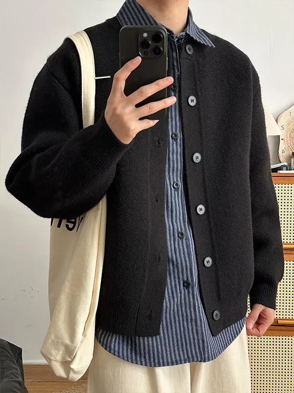 Bla American Lazy Sle Knitted Cardigan Men's Autumn Winter Thi Warm Cleanfit Korean Version Layering Sweater Coat
Bla American Lazy Sle Knitted Cardigan Men's Autumn Winter Thi Warm Cleanfit Korean Version Layering Sweater Coat