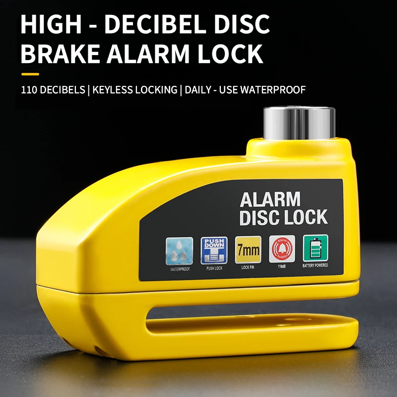 Bicycle Disc Lock 110db Bike Alarm Anti Theft Motorcycle Lock Waterproof Disc Brake Lock with Keys Press Lock
Bicycle Disc Lock 110db Bike Alarm Anti Theft Motorcycle Lock Waterproof Disc Brake Lock with Keys Press Lock