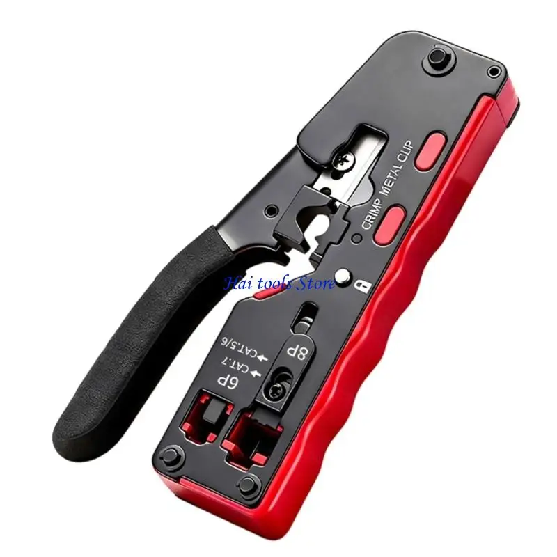 X37E RJ45 Crimp Tool Pass Through Crimper Cutter for Cat6a Cat6 Cat5 8P8C Modular
X37E RJ45 Crimp Tool Pass Through Crimper Cutter for Cat6a Cat6 Cat5 8P8C Modular