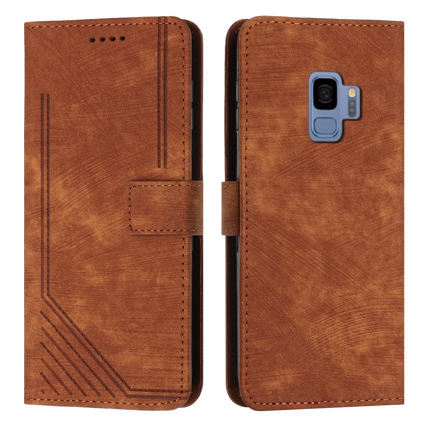 For Samsung Galaxy S9 phone case skin feel line terms silicone clamshell leather case
For Samsung Galaxy S9 phone case skin feel line terms silicone clamshell leather case