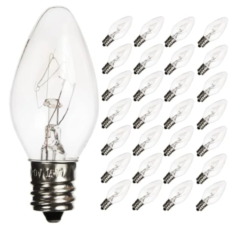 28 Pack Salt Lamp Light Bulbs 15 Watt, Himalayan Salt Lamp Original Replacement Bulbs E12 Socket Long Lasting Incandescent Bulb
28 Pack Salt Lamp Light Bulbs 15 Watt, Himalayan Salt Lamp Original Replacement Bulbs E12 Socket Long Lasting Incandescent Bulb
