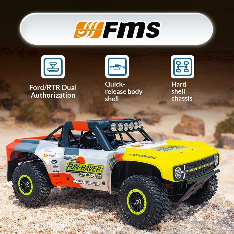 Fms Bronco Rc 4wd High Speed Short Card Racing Truck With Leds Front Independent Rear Straight Axle Outdoor Models