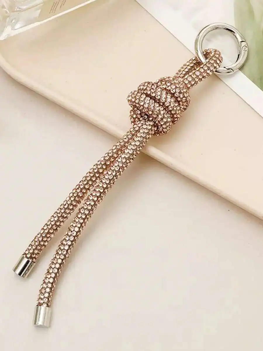 Rhinestone Roman Knot Bag Charm Sparkling Crystal Pendant Keychain For Women
Rhinestone Roman Knot Bag Charm Sparkling Crystal Pendant Keychain For Women