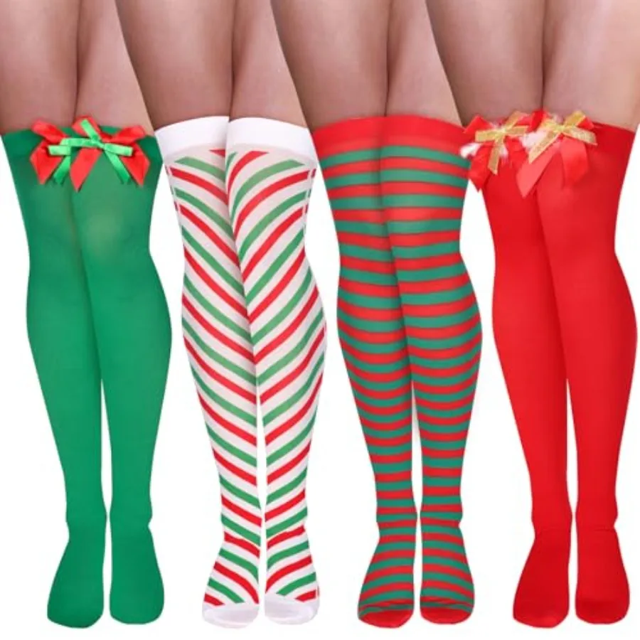 4 Pack Silk Thigh High Stocking for Women Silicone Semi Sheer Lace Sock Satin Bow Top Stocking Pantyhose for Women
4 Pack Silk Thigh High Stocking for Women Silicone Semi Sheer Lace Sock Satin Bow Top Stocking Pantyhose for Women