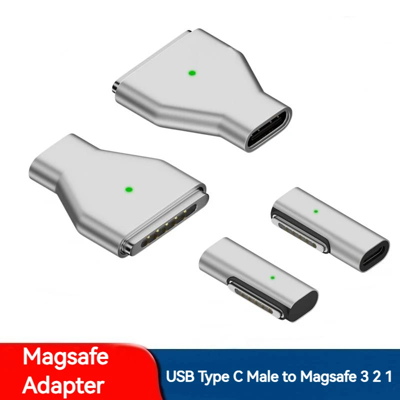 140W MacBook Air Pro USB Type C Female Charging Adapter for Magsafe 3 2 1 Alloy Magnetic LED Indicator Plug Converter Adaptador
140W MacBook Air Pro USB Type C Female Charging Adapter for Magsafe 3 2 1 Alloy Magnetic LED Indicator Plug Converter Adaptador