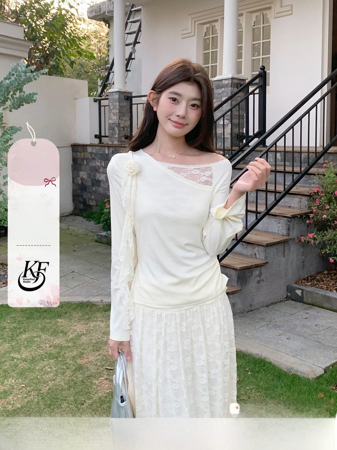 Knowfeel Studio Gentle Lace Splice Knitted Sweater Women's Design Slimming Waistcoat Set Long Sleeve Spring Fashion Ensemble
Knowfeel Studio Gentle Lace Splice Knitted Sweater Women's Design Slimming Waistcoat Set Long Sleeve Spring Fashion Ensemble