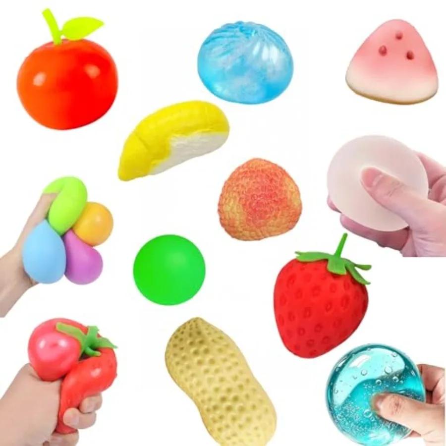 3-Pack Colorful Squishies Stress Balls Set, Fruit and Food Shaped Slow Rising Squeezable Fidget Toy for Adults, Portable Anxiet
3-Pack Colorful Squishies Stress Balls Set, Fruit and Food Shaped Slow Rising Squeezable Fidget Toy for Adults, Portable Anxiet
