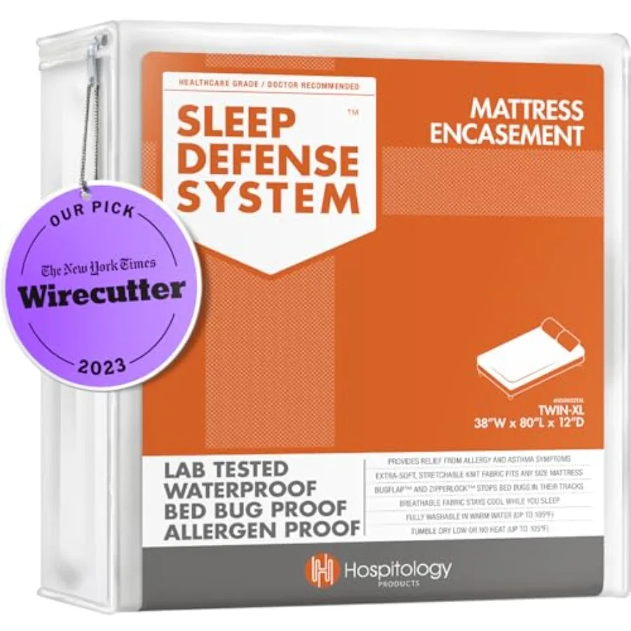 Mattress Encasement Zippered Bed Bug Dust Mite Proof Hypoallergenic Sleep Defense System Waterproof Stretchable Standard Depth
Mattress Encasement Zippered Bed Bug Dust Mite Proof Hypoallergenic Sleep Defense System Waterproof Stretchable Standard Depth