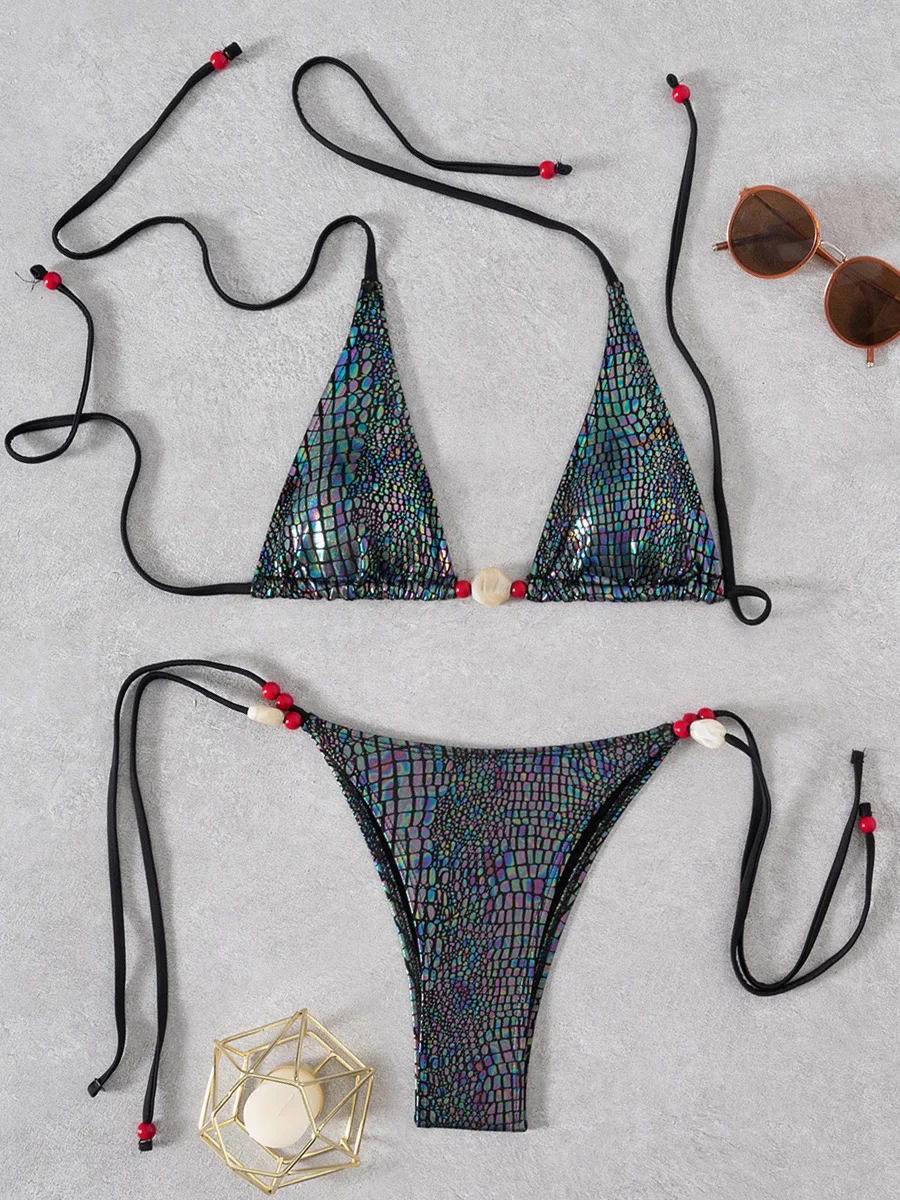 Snakeskin Halter Strappy Bikini Women Swimsuit Female Swimwear Two-pieces Bikini Set High Cut Bather Bathing Suit Swim Beachwear
Snakeskin Halter Strappy Bikini Women Swimsuit Female Swimwear Two-pieces Bikini Set High Cut Bather Bathing Suit Swim Beachwear