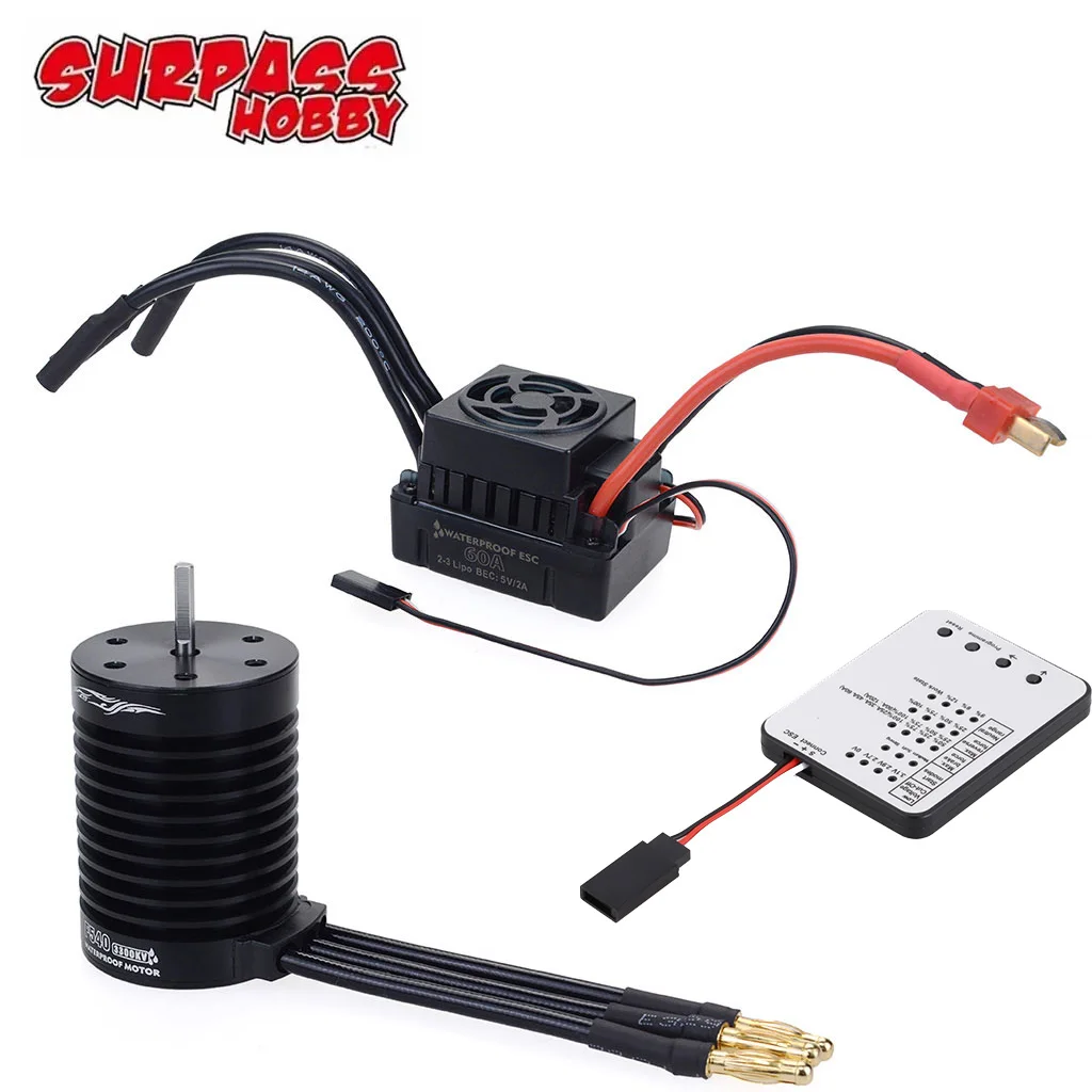 SURPASS HOBBY Водонепроницаемый бесщеточный двигатель F540 4370KV/3300KV с комбинированным ESC 60A для 1/10 1/12 RC Car Truck Toy
SURPASS HOBBY Водонепроницаемый бесщеточный двигатель F540 4370KV/3300KV с комбинированным ESC 60A для 1/10 1/12 RC Car Truck Toy