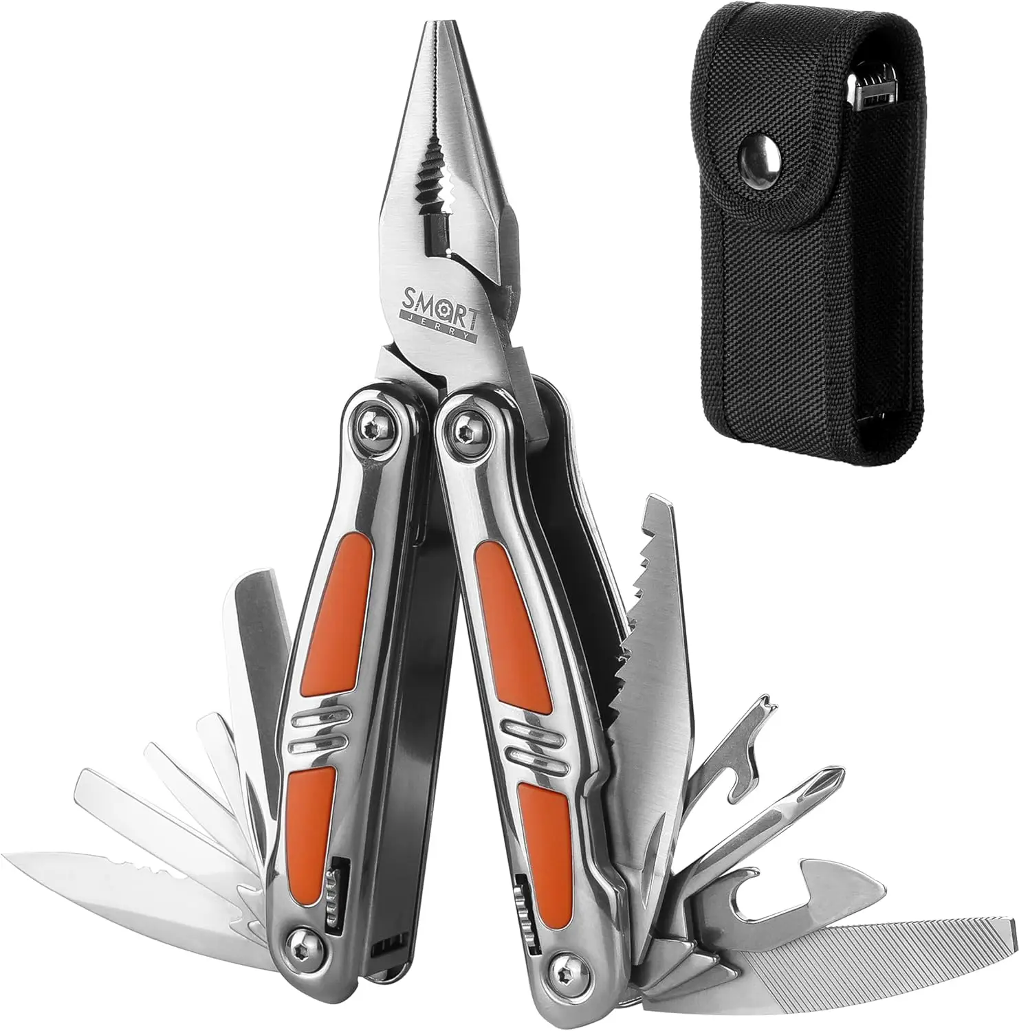 14-in-1 Multitool Pliers with Sheath | Self-Locking Foldable Multi Tool for DIY, Home, Garden, Camping | Stainless Steel EDC Pocket Knife | Gifts for Men, Dad, Husband
14-in-1 Multitool Pliers with Sheath | Self-Locking Foldable Multi Tool for DIY, Home, Garden, Camping | Stainless Steel EDC Pocket Knife | Gifts for Men, Dad, Husband