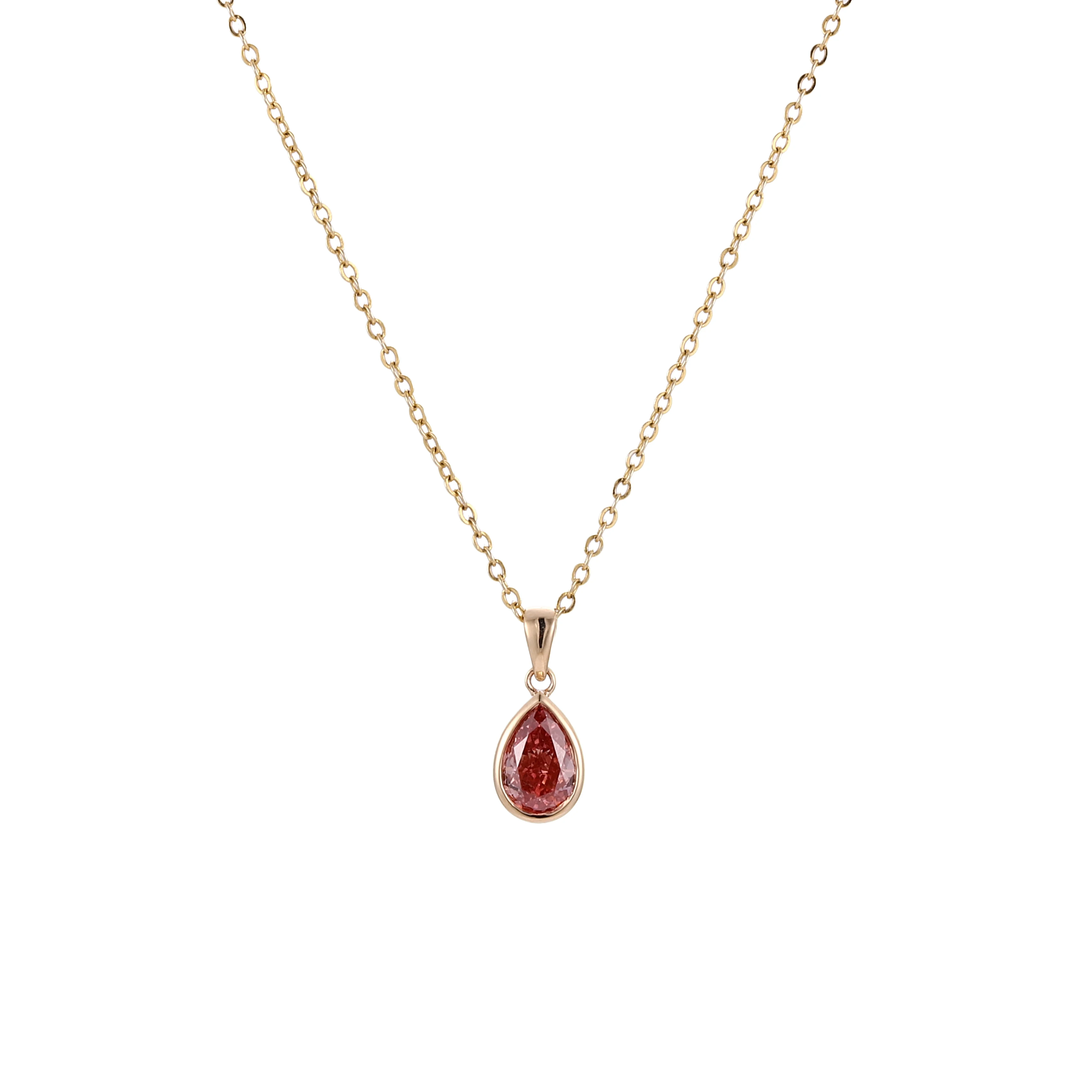 Provence 10K/14K/18K Lab Grown Sapphire Pear Cut Pendant 1 CT Solitaire Padparadscha Orange Women's Drop Pendants Custom Jewelry
Provence 10K/14K/18K Lab Grown Sapphire Pear Cut Pendant 1 CT Solitaire Padparadscha Orange Women's Drop Pendants Custom Jewelry
