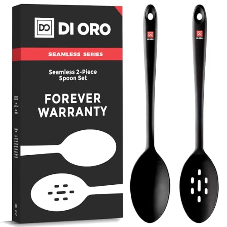 DI ORO Silicone Spoons for Cooking - Large Kitchen Spoons for Mixing, Serving, and Stirring - 600°F Heat-Resistant Non Stick Ut
DI ORO Silicone Spoons for Cooking - Large Kitchen Spoons for Mixing, Serving, and Stirring - 600°F Heat-Resistant Non Stick Ut