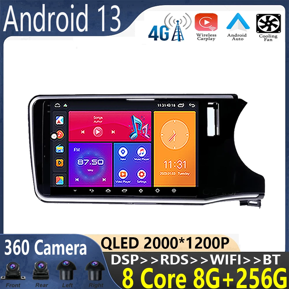 For Honda City/Grace 2014-2017 android 13 Car Radio Multimedia Video Player Navigation stereo Carplay GPS WIFI+4G QLED screenBT
For Honda City/Grace 2014-2017 android 13 Car Radio Multimedia Video Player Navigation stereo Carplay GPS WIFI+4G QLED screenBT