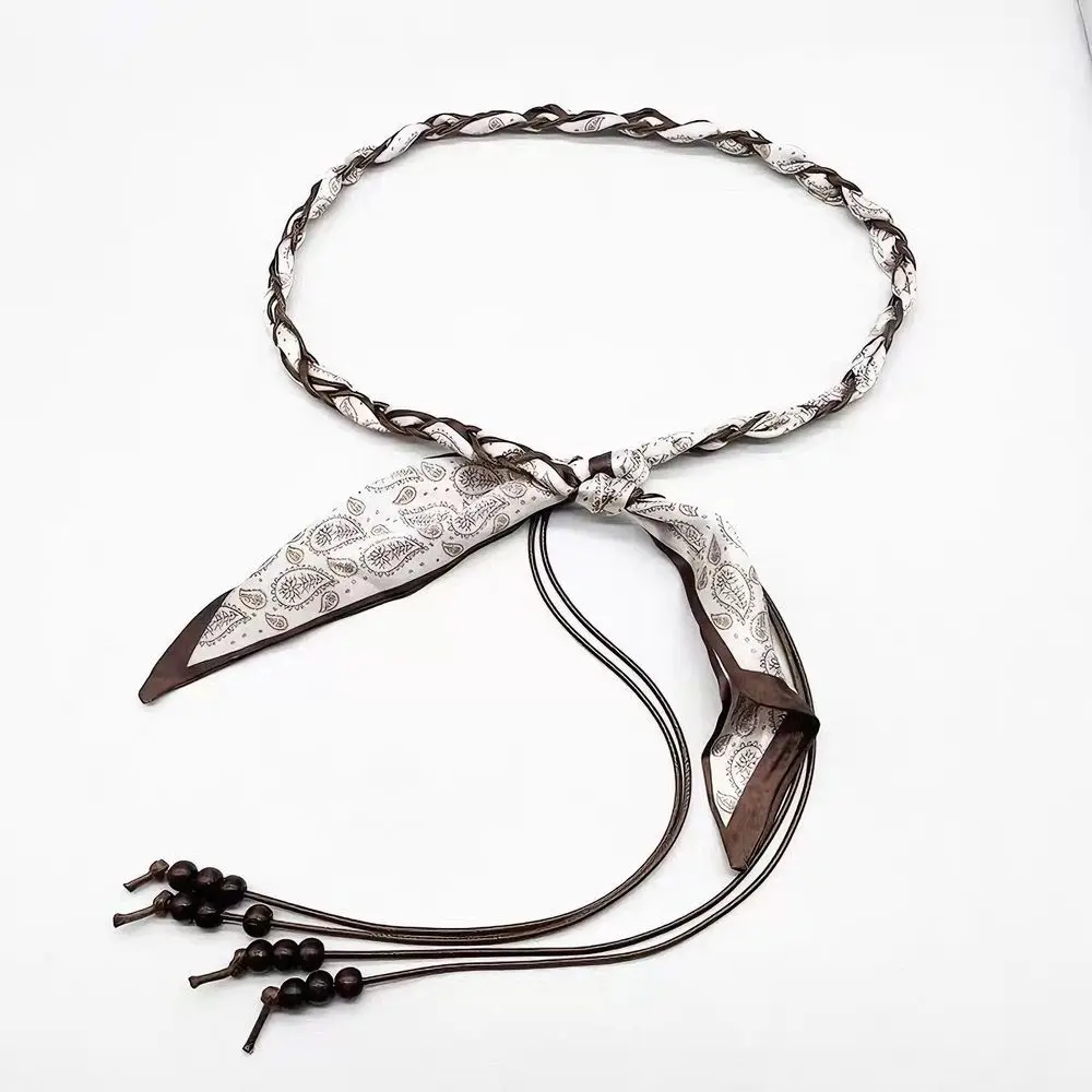 Retro silk scarf braided rope waist chain womens high-end waist accessories niche design belt accessories new waist rope
Retro silk scarf braided rope waist chain womens high-end waist accessories niche design belt accessories new waist rope