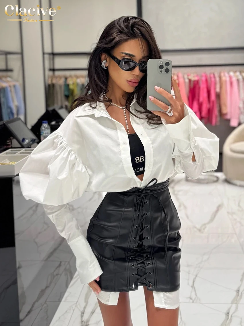 Clacive Fashion Loose White 2 Piece Set Women 2025 Elegant Long Sleeve Shirt With High Waist Mini Skirt Set Female Streetwear
Clacive Fashion Loose White 2 Piece Set Women 2025 Elegant Long Sleeve Shirt With High Waist Mini Skirt Set Female Streetwear
