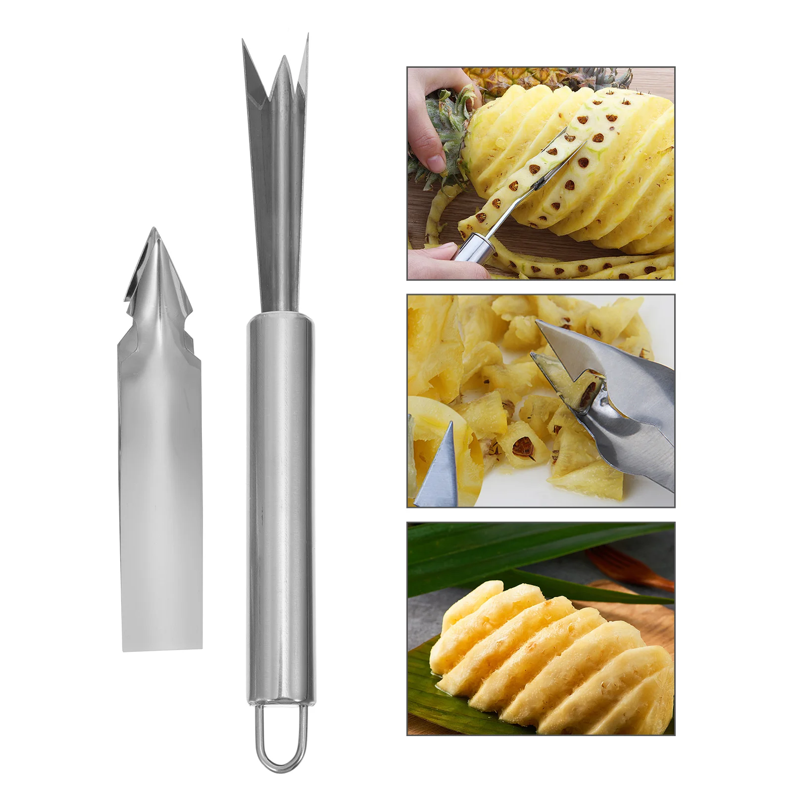 6Pcs Pineapple Stainless Steel Pineapple Cutter Stainless Steel Cutter Fruit Seed Remover Kitchen Gadget Easy Clean Practical
6Pcs Pineapple Stainless Steel Pineapple Cutter Stainless Steel Cutter Fruit Seed Remover Kitchen Gadget Easy Clean Practical