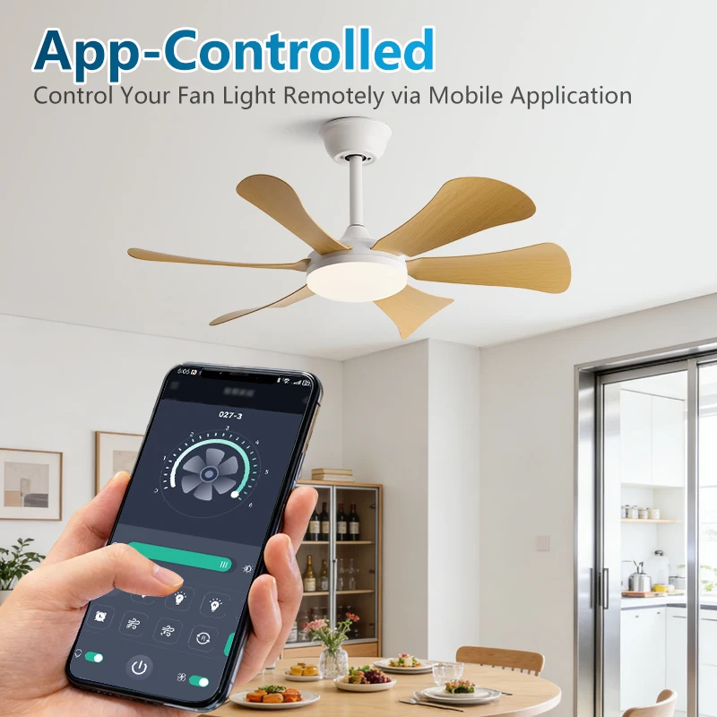 36/42Inch 6 ABS Blade DC Motor Ceiling Fan With LED Light and APP Control Strong winds Electric fans for Office Cafe Living Room
36/42Inch 6 ABS Blade DC Motor Ceiling Fan With LED Light and APP Control Strong winds Electric fans for Office Cafe Living Room