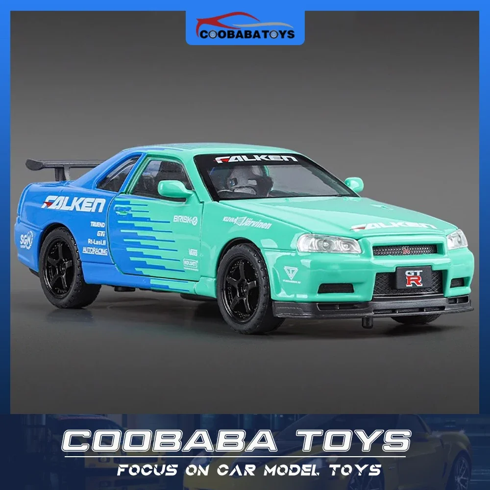 Модель автомобиля Nissan GTR R34 Livery металлическая, литой, из сплава, подарок для мальчиков, детские игрушки, автомобили, коллекция хобби, масштаб 1/32
Модель автомобиля Nissan GTR R34 Livery металлическая, литой, из сплава, подарок для мальчиков, детские игрушки, автомобили, коллекция хобби, масштаб 1/32