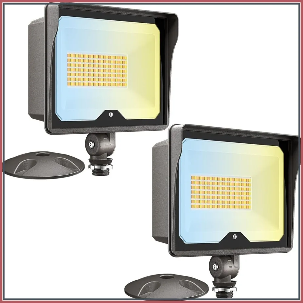 55W LED Flood Light 3CCT 7700LM Dusk-to-Dawn Outdoor Security Light 120V IP65 Aluminum Wall Pack 180° Adjustable 2 Pack
55W LED Flood Light 3CCT 7700LM Dusk-to-Dawn Outdoor Security Light 120V IP65 Aluminum Wall Pack 180° Adjustable 2 Pack