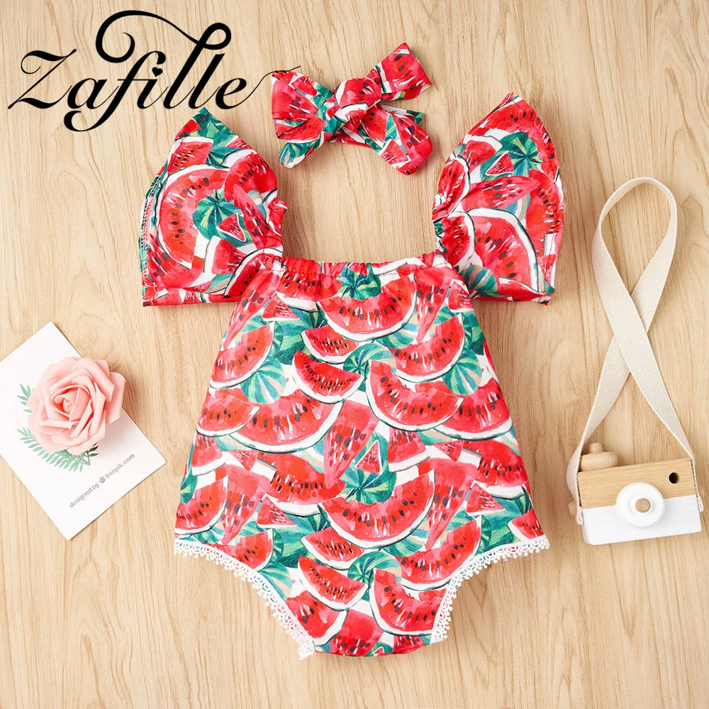 ZAFILLE Summer Baby Girls Romper Watermelon Bodysuit For Kids Clothing Set Puff Sleeve Toddler Baby Costume Cute Children Outfit
ZAFILLE Summer Baby Girls Romper Watermelon Bodysuit For Kids Clothing Set Puff Sleeve Toddler Baby Costume Cute Children Outfit