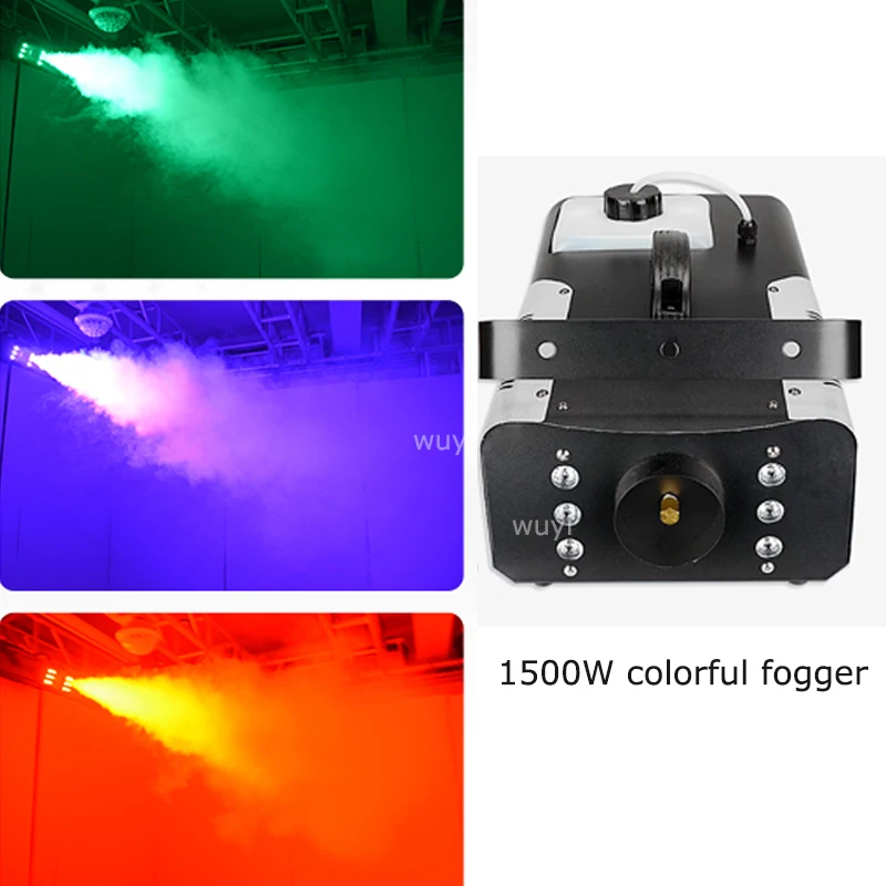 1500W Fog Machine Colorful LED Fogger Smoke Sprayer Generator with DMX Control for Bar KTV Disco Stage Theater
1500W Fog Machine Colorful LED Fogger Smoke Sprayer Generator with DMX Control for Bar KTV Disco Stage Theater