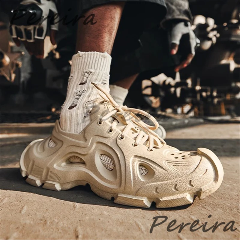 Summer New Men's Casual Sneakers Couple Beach Sandals Trendy Hollow Breathable Soft Bottom Lace Up Sports Shoes Large Size
Summer New Men's Casual Sneakers Couple Beach Sandals Trendy Hollow Breathable Soft Bottom Lace Up Sports Shoes Large Size