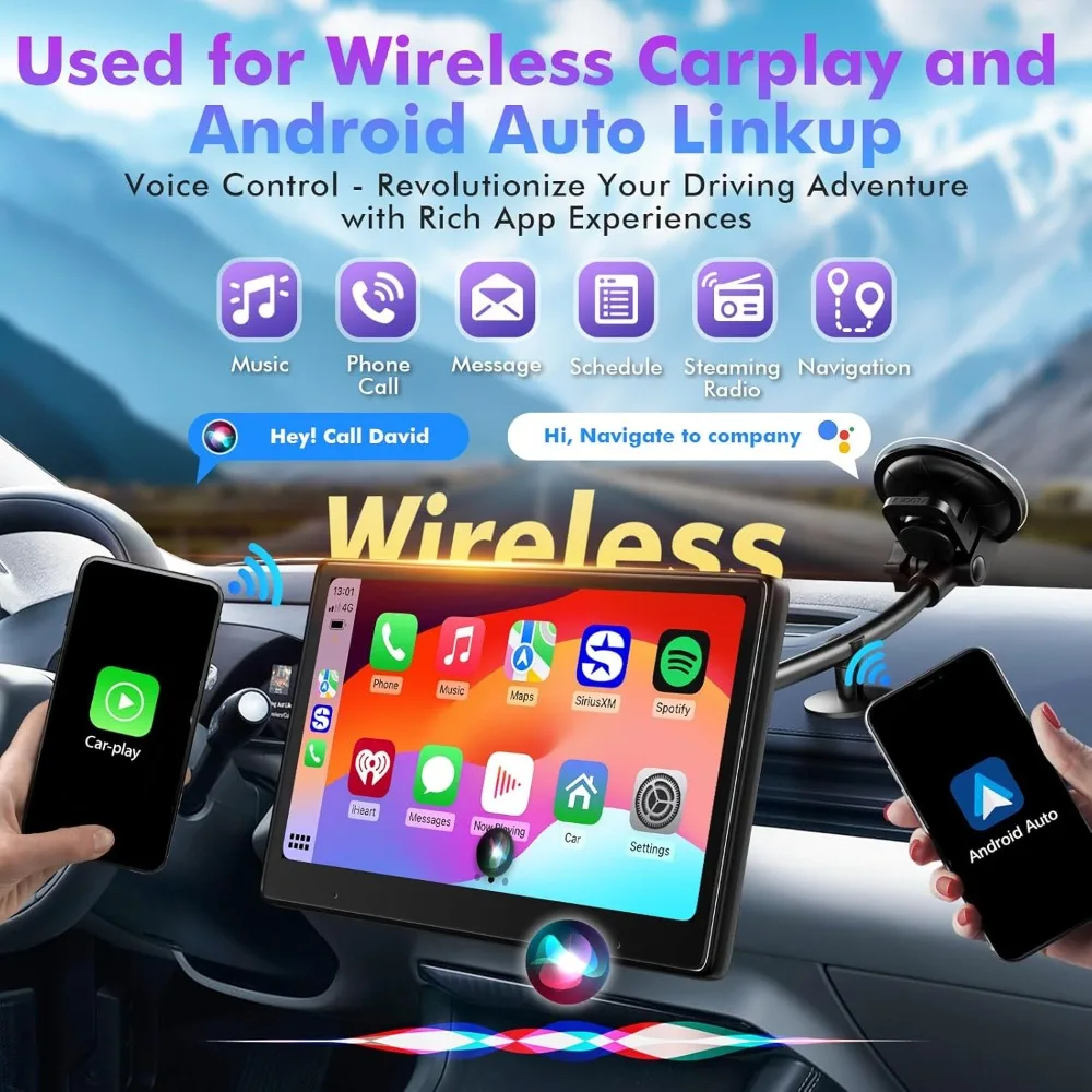 10" Touch Screen for Car, Used for Wireless Apple Carplay Android Auto MirrorLink
10" Touch Screen for Car, Used for Wireless Apple Carplay Android Auto MirrorLink