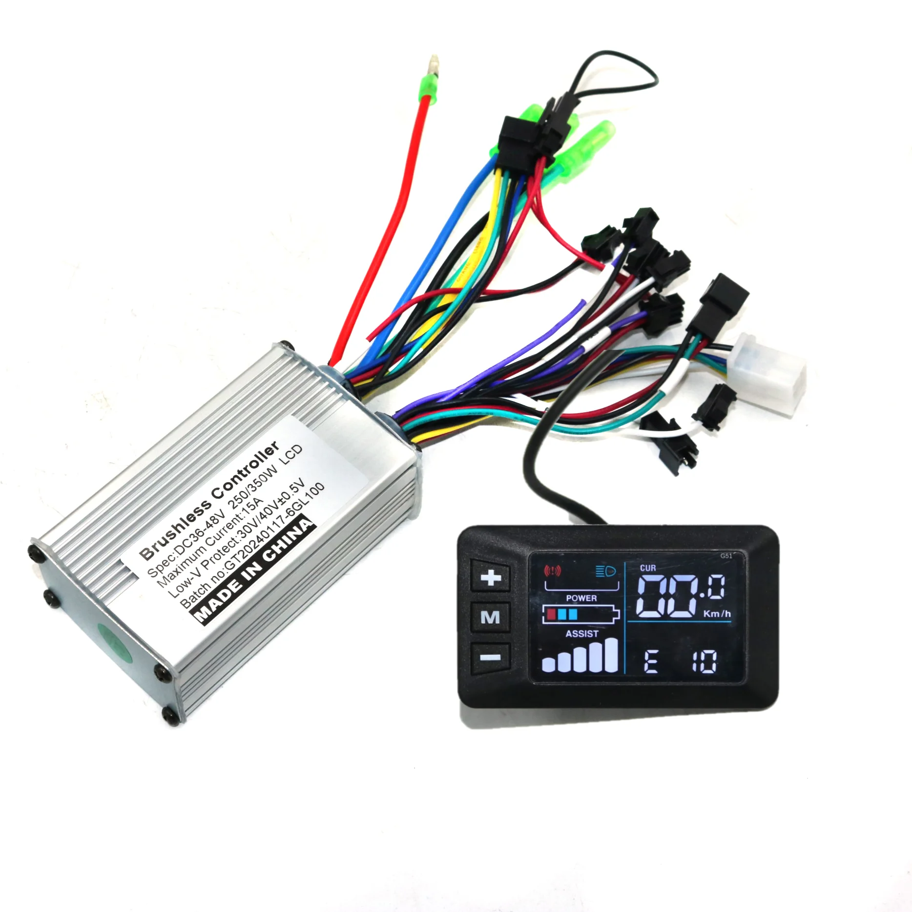 GREENTIME 24V/36V/48V 250W BLDC Electric scooter controller E-bike brushless speed driver and G51C LCD Display one set
GREENTIME 24V/36V/48V 250W BLDC Electric scooter controller E-bike brushless speed driver and G51C LCD Display one set