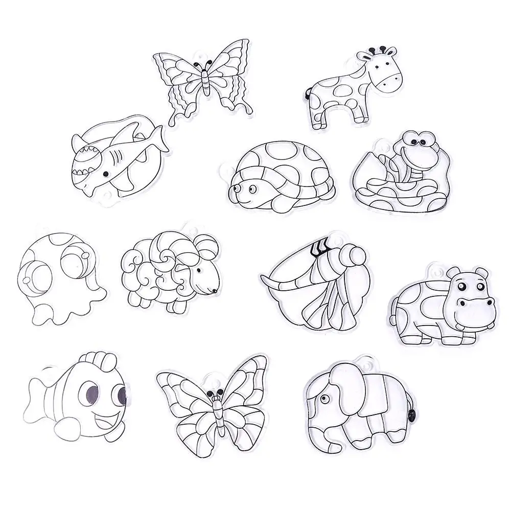 12Pcs Painting Crafts Art Craft Cartoon Animals Suncatchers Craft Filing Drawing Board Sun Catcher Hanger Window Painting Toys
12Pcs Painting Crafts Art Craft Cartoon Animals Suncatchers Craft Filing Drawing Board Sun Catcher Hanger Window Painting Toys