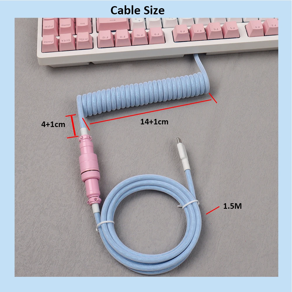 Type-C Mechanical Keyboard Coiled Cable Detachable Metal Aviator Double Sleeved Wire For Gaming Keyboard | Army green/Dark orang
Type-C Mechanical Keyboard Coiled Cable Detachable Metal Aviator Double Sleeved Wire For Gaming Keyboard | Army green/Dark orang