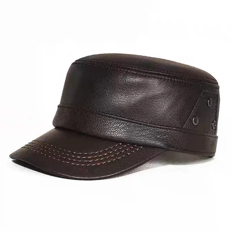 Genuine Leather Cap Men's Flat Caps Warm Army Military Hat Elegant Man Baseball Cap British Vintage Print Sheepskin Leather Hat
Genuine Leather Cap Men's Flat Caps Warm Army Military Hat Elegant Man Baseball Cap British Vintage Print Sheepskin Leather Hat