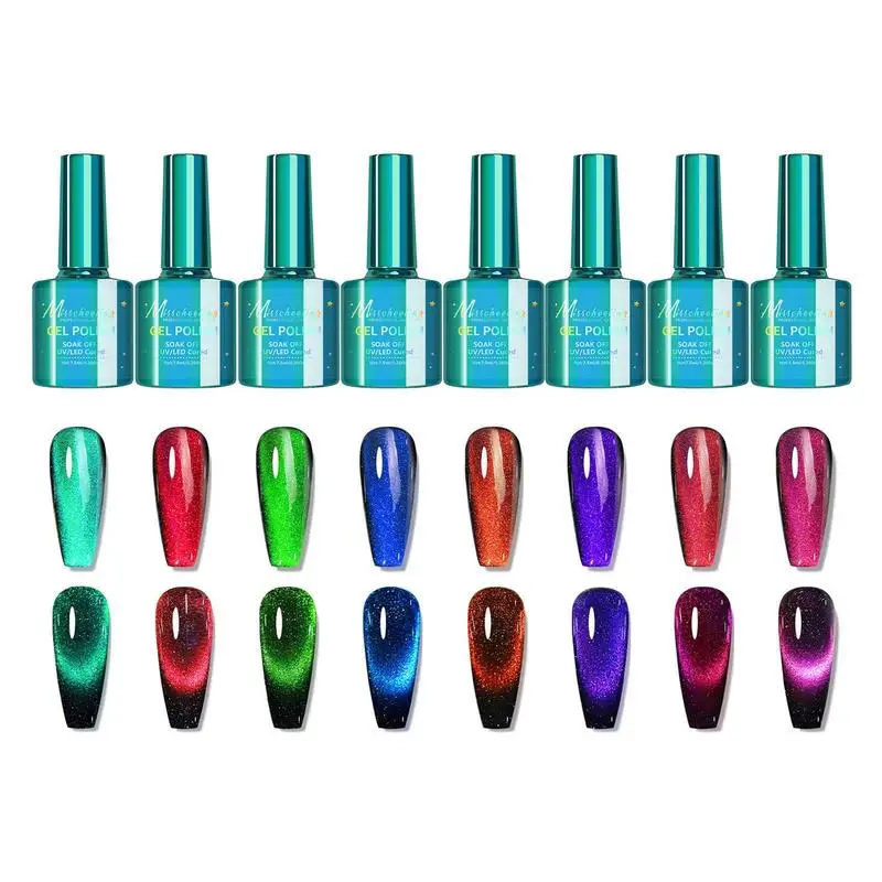 8pcs Crystal Cat Magnetic Gel Sparkling Glitter Gel Nail Polish Semi Permanent UV Gel Cat Eye Gel Nail Polish Gem Cat Eye Glue
8pcs Crystal Cat Magnetic Gel Sparkling Glitter Gel Nail Polish Semi Permanent UV Gel Cat Eye Gel Nail Polish Gem Cat Eye Glue