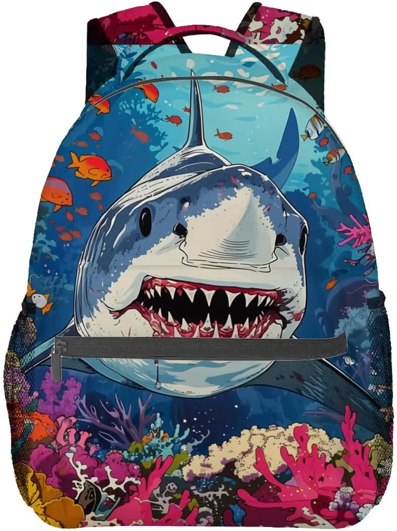 Рюкзак Shark Ocean, сумка для ноутбука из полиэстера, красочные подводные рюкзаки с коралловым рифом, рюкзак Fierce Marine Life
Рюкзак Shark Ocean, сумка для ноутбука из полиэстера, красочные подводные рюкзаки с коралловым рифом, рюкзак Fierce Marine Life