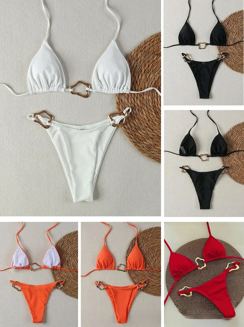 2026 Sexy Bikini Pure Color Strapless Separate Women's Swimsuit Crossbody Strap Design Swimsuit Polyester Material
2026 Sexy Bikini Pure Color Strapless Separate Women's Swimsuit Crossbody Strap Design Swimsuit Polyester Material