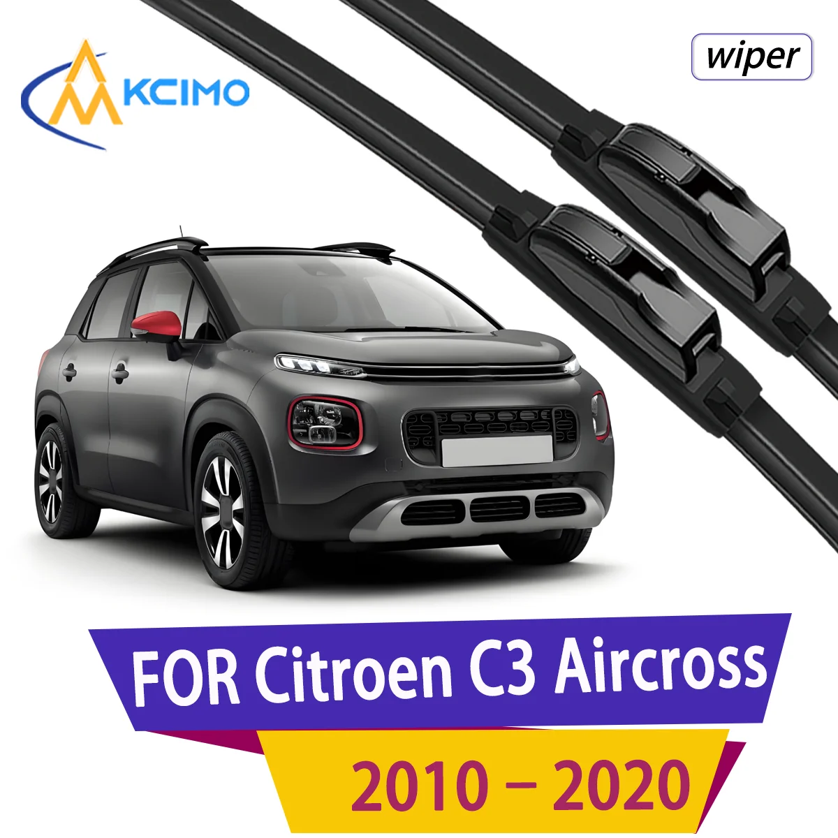 KCIMO 2pcs Quality Windscreen Silent Black Car Rain Brush for Citroen C3 Aircross AI58/AI58R 2010-2020 Citroën Aircross Wipers
KCIMO 2pcs Quality Windscreen Silent Black Car Rain Brush for Citroen C3 Aircross AI58/AI58R 2010-2020 Citroën Aircross Wipers