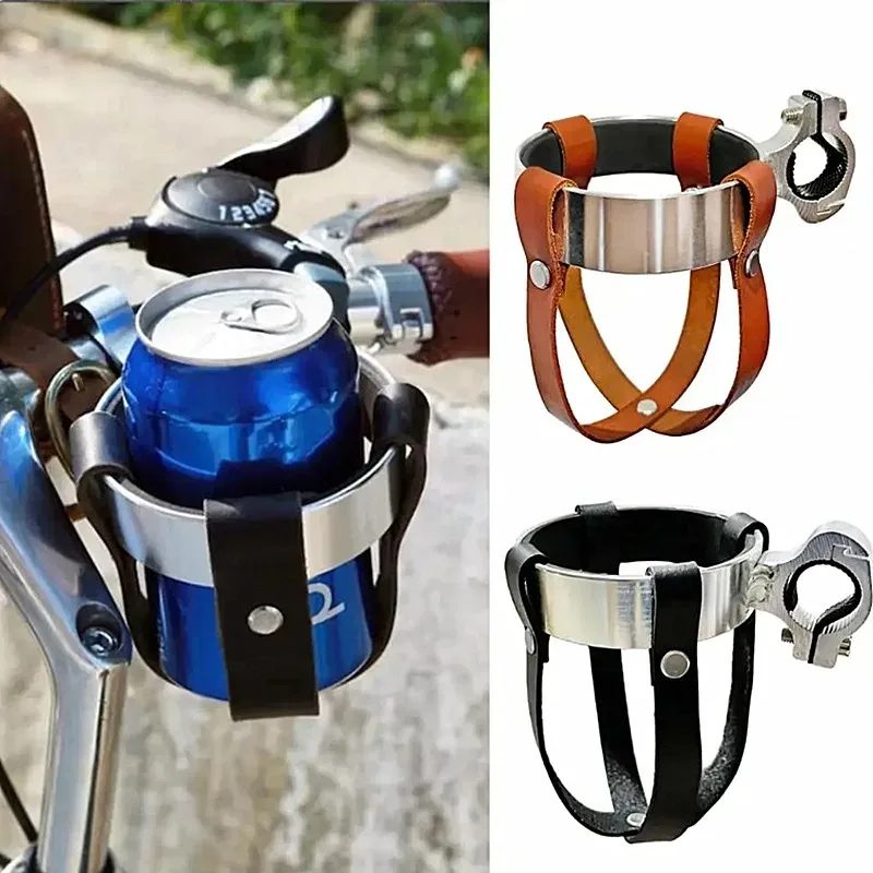 Bicycle Leather Water Bottle Holder Adjustable Mountain Bike Kettle Holder Aluminum Alloy+PU Leather Beverage Kettle Cup Bracket 
Bicycle Leather Water Bottle Holder Adjustable Mountain Bike Kettle Holder Aluminum Alloy+PU Leather Beverage Kettle Cup Bracket