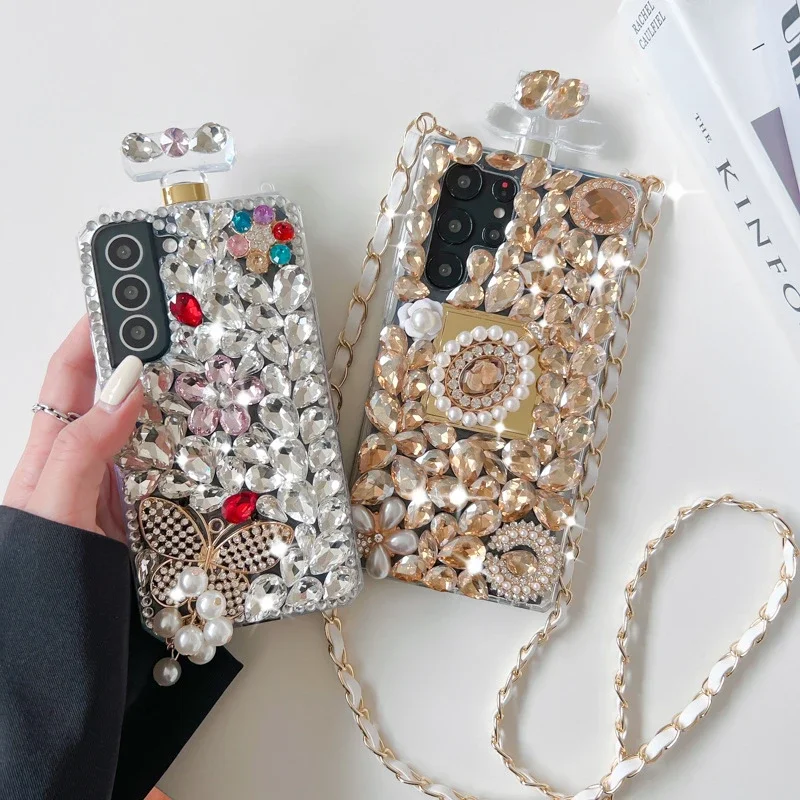 Rhinestone Perfume Bottle Shape Phone Case, Crystal Flowers Cover, Crossbody, Fit for iPhone 16 15, 14, 13, 12, 11 Pro Max, XR
Rhinestone Perfume Bottle Shape Phone Case, Crystal Flowers Cover, Crossbody, Fit for iPhone 16 15, 14, 13, 12, 11 Pro Max, XR
