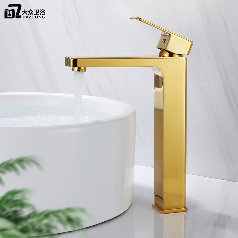 Golden faucet bathroom wash basin hot and cold faucet copper washstand basin antique.
Golden faucet bathroom wash basin hot and cold faucet copper washstand basin antique.